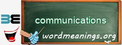 WordMeaning blackboard for communications